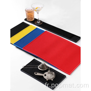 fournit directement un tapis de bar en PVC de table personnalisée bon marché